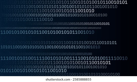 Digital communication binary code stream. Vector illustration. Sketch for creativity.