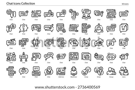 Digital Communication Chat and Messaging App Icons