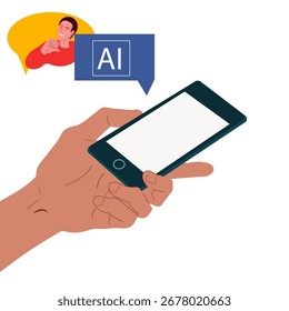 Digitales Kommunikationskonzept mit Menschen chatten Messaging Online Business und Telefon