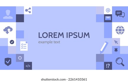 Digital communication design concept, web, Online business network connect. vector illustration