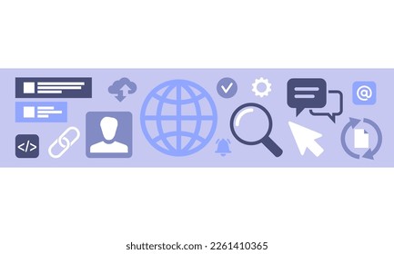 Digitales Kommunikationsdesign, Web, Online-Business-Netzwerk verbinden. Vektorgrafik