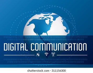 Digital communication design, vector illustration eps 10.
