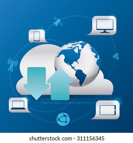 Digital communication design, vector illustration eps 10.
