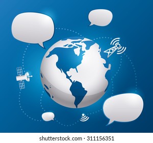 Digital communication design, vector illustration eps 10.