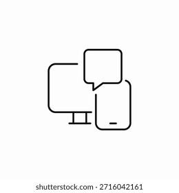 vetor de sinal de ícone de dispositivos de comunicação digital