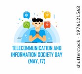 Digital communication flat design illustration. Easy to edit with vector file. Can use for your creative content. Especially about Telecommunication day campaign in this may.