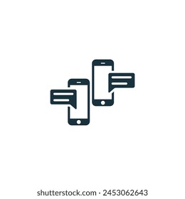 Digital Communication icon. Monochrome simple Remote Work icon for templates, web design and infographics