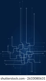 Microcircuito de comunicação digital. Ilustração vetorial. Esboço para criatividade.