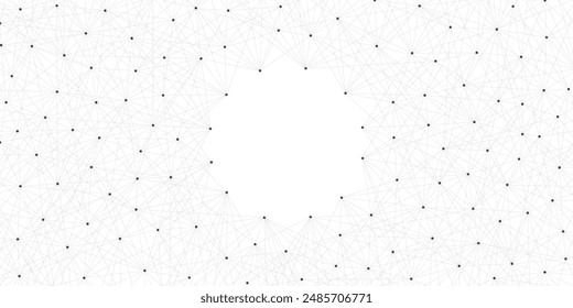 Digital communication network lines grid connected with tech points background