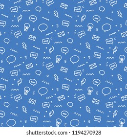 Digital communication objects seamless pattern