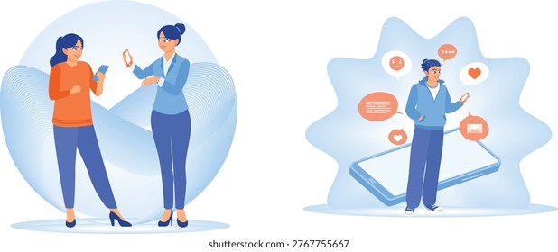 Digital communication and social media interaction between people