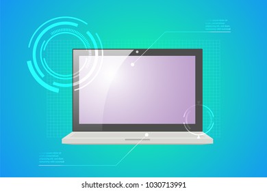 Digital communication technology background concept