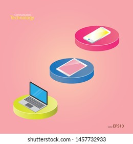 Digital communication technology equipment. Concept of borderless communication
