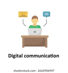 Digital communication Vector icon which can easily modify or edit 

