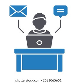 Digital communication Vector icon which can easily modify or edit 
