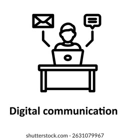 Digital communication Vector icon which can easily modify or edit 
