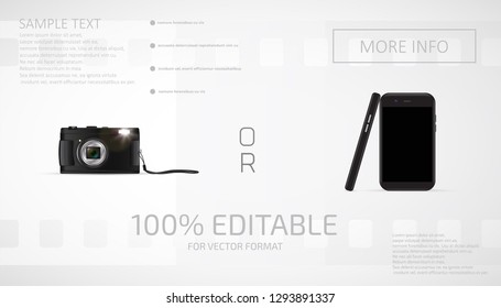 Digital compact camera and smartphone, photo capabilities.