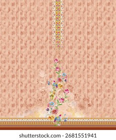 Diseño de camisa compuesta digital y estampados textiles.
Marca paquistaní Diseños digitales