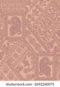 Diseño de camisa compuesta digital y estampados textiles.
Marca paquistaní Diseños digitales