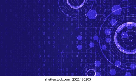 Digital computer background. Abstract networking technology algorithm