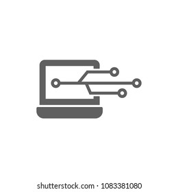 Digital computer icon vector. Symbol for your web site design, logo, app, UI. Vector illustration, EPS