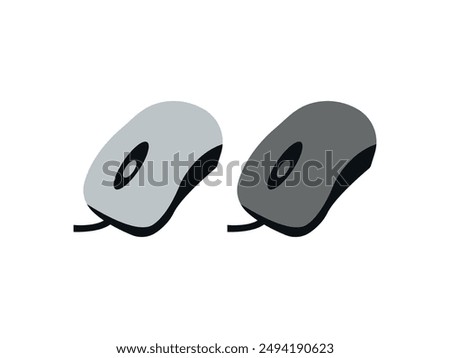 Digital Computer Mouse Vector. Sleek Pointer Icon. Click with Ease. PC Clicking Device with Buttons or Scroll. Scrolling Cursor Illustration. Digital Guidance. Point-and-Click Art. Modern Technology.