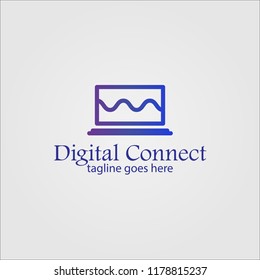 Digital Connect Logo Template Design