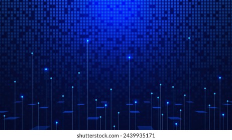 Conexión digital y tecnología de comunicación. Tecnología abstracta, innovación, datos futuros, red de Internet y líneas de puntos de conexión de fondo. Ilustración vectorial.