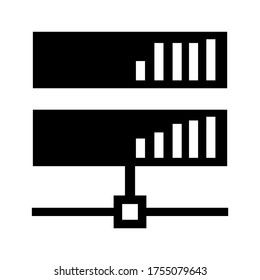 icono de conexión digital o logotipo símbolo de señal aislado ilustración vectorial - iconos vectoriales de estilo negro de alta calidad
