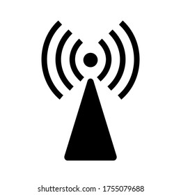 icono de conexión digital o logotipo símbolo de señal aislado ilustración vectorial - iconos vectoriales de estilo negro de alta calidad
