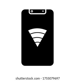 icono de conexión digital o logotipo símbolo de señal aislado ilustración vectorial - iconos vectoriales de estilo negro de alta calidad
