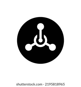 Digital connection logo design, abstract hub technology logo icon