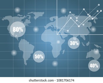 digital connections world wide interfacfs graphic. stock market concept - vector illustration