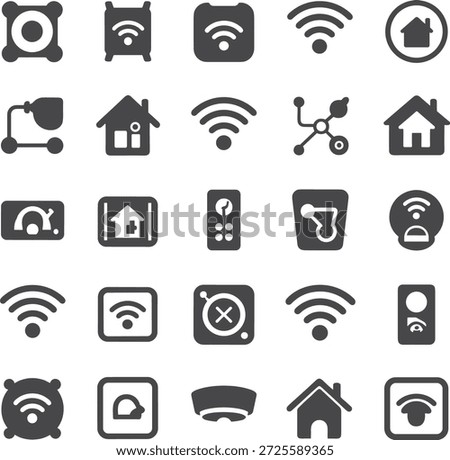 Digital Connectivity Wifi Network and Wireless Internet Icons