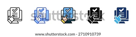 Digital Consent Icon Collection With Multiple Styles