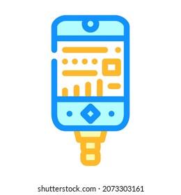 digital console diver device color icon vector. digital console diver device sign. isolated symbol illustration