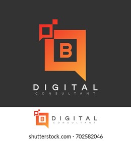 digital consultant initial Letter B Logo design
