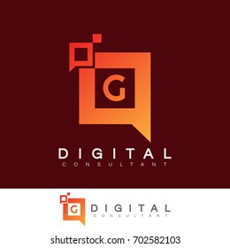 digital consultant initial Letter G Logo design