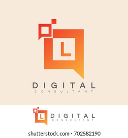 digital consultant initial Letter L Logo design