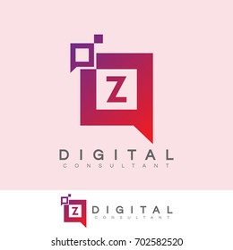digital consultant initial Letter Z Logo design