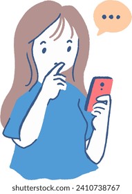 Digital Contemplation Girl with Smart Phone art that captures everyday moments in the digital era.