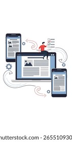 Digital content creation and distribution across multiple devices for modern audiences