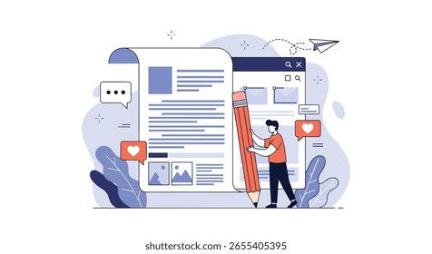 Estrategia de creación y participación de contenido digital para plataformas en línea modernas e interacción con la audiencia