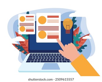 Concepto de información de Ilustración vectorial plana
