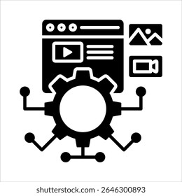 digital content glyph icon vector illustration