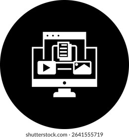 Digital Content Icon Element For Design