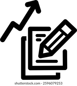 Digital Content internet marketing concept with rising arrow show increasing attention.