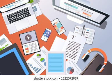 Digital Content Management Information Technology Concept Stock Vector ...