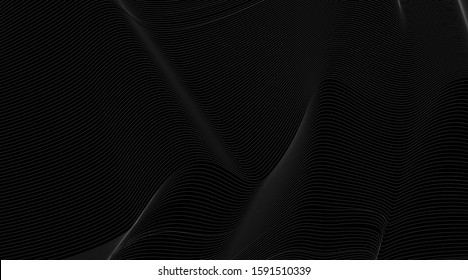 Digital Contour curve dot and line and wave with wireframe . Abstract Background for 3D Futuristic technology concept