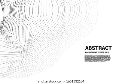 Digital Contour curve dot and line ripple and wave with wireframe . Abstract Background for 3D Futuristic technology concept